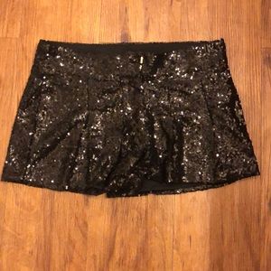 Black Sequin Shorts